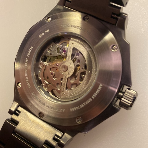 MSTR Meister AM304SS AMBASSADOR TITANIUM GREY AUTOMATIC/BLACK/SS BAND watch - Picture 5 of 13